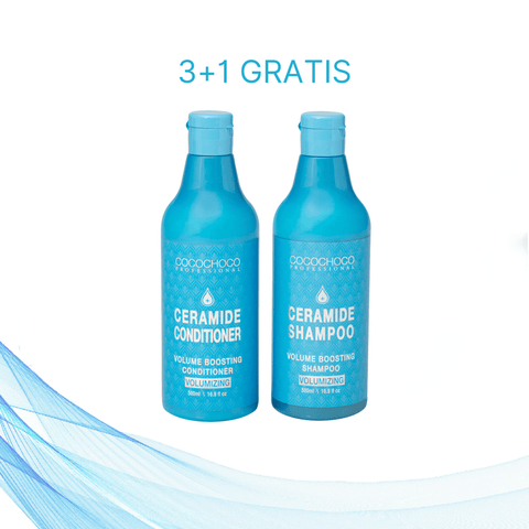 3+1 GRATIS Ceramide šampon bez sulfata za volumen + Ceramide regenerator za volumen kose bez sulfata 500 ml po izboru
