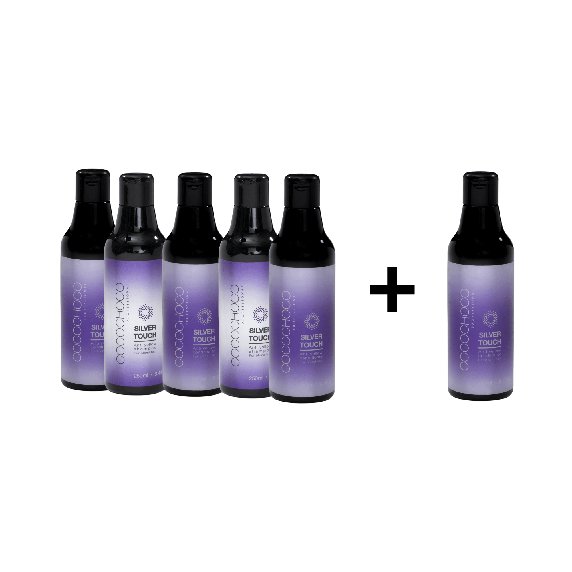 5+1 GRATIS Cocochoco Anti yellow SILVER TOUCH šampon i regenerator bez sulfata za plavu kosu 250 ml
