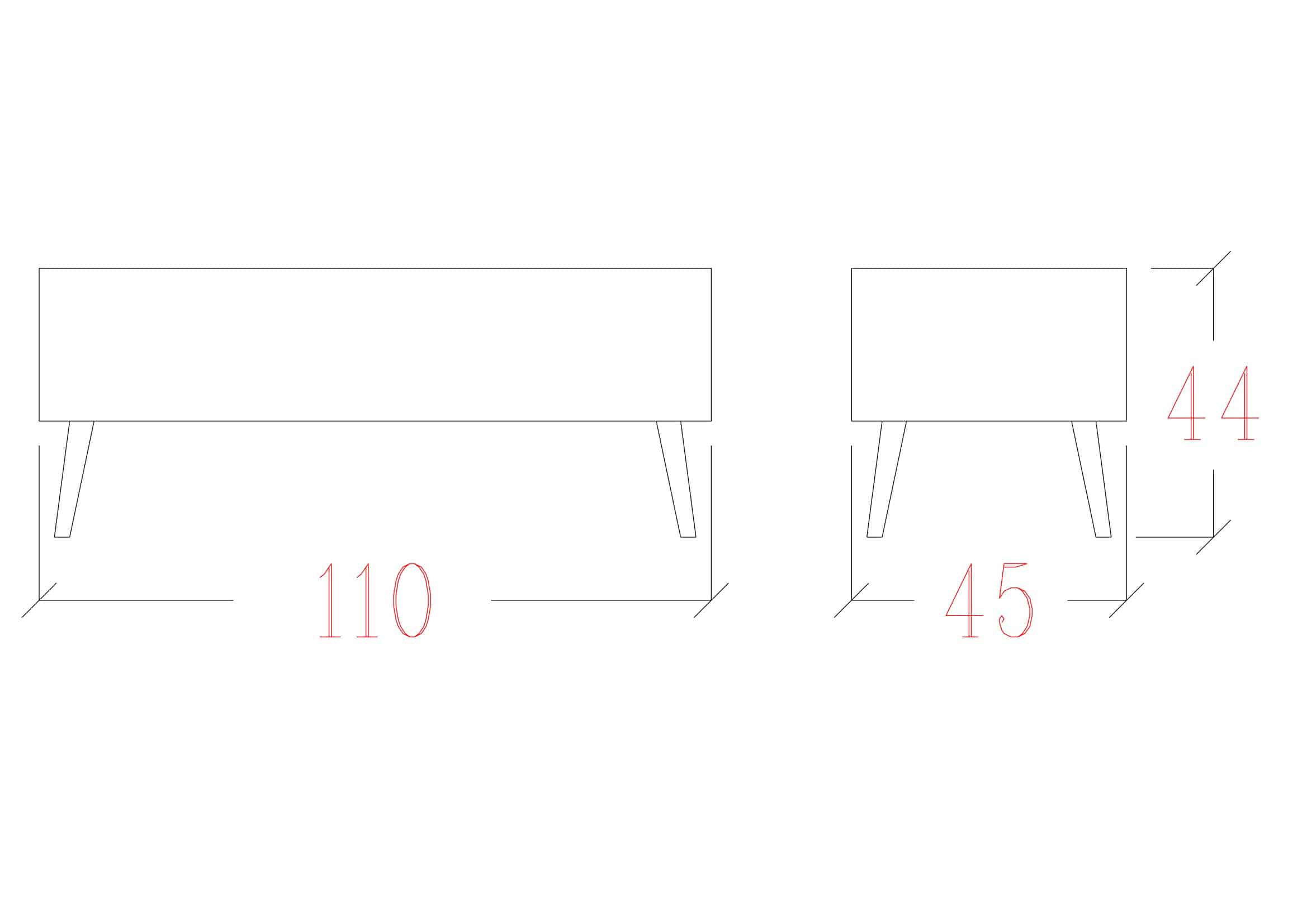 Tabure za čekaonicu Il Rettangolo