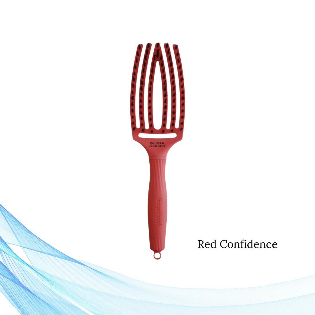 Olivia Garden Fingerbrush crvena četka za kosu Medium