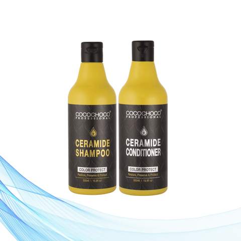 Cocochoco Ceramide balzam in šampon za zaščito barve las 500 ml
