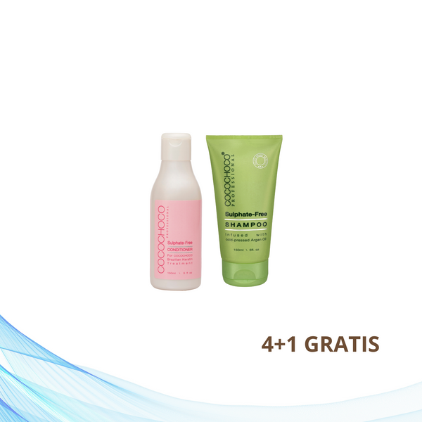 4+1 GRATIS Cocochoco šampon brez sulfatov 400 ml + Cocochoco Professional balzam brez sulfatov 400 ml