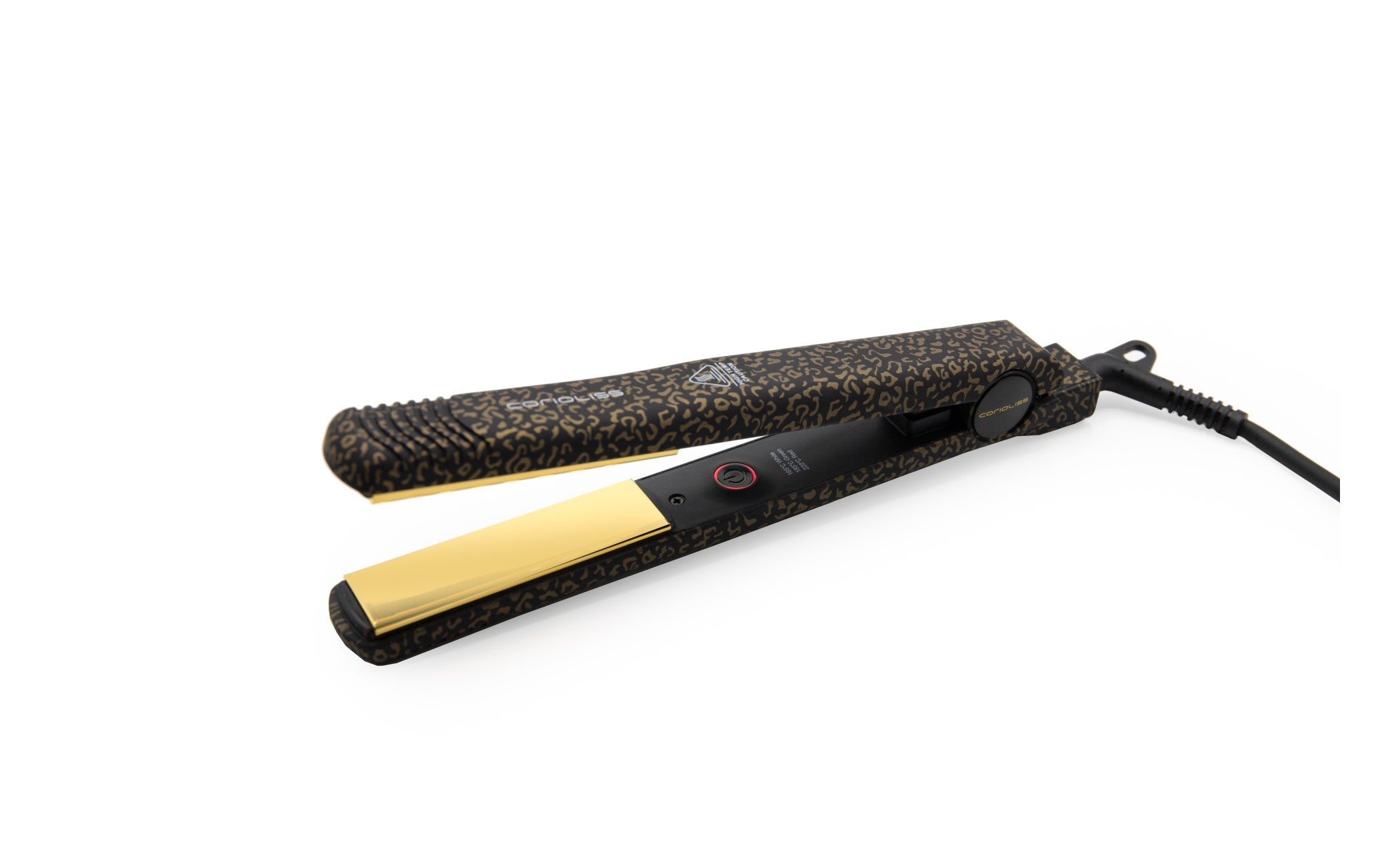 Corioliss C-Style Gold Leopard Soft Touch pegla + Paddle Brush