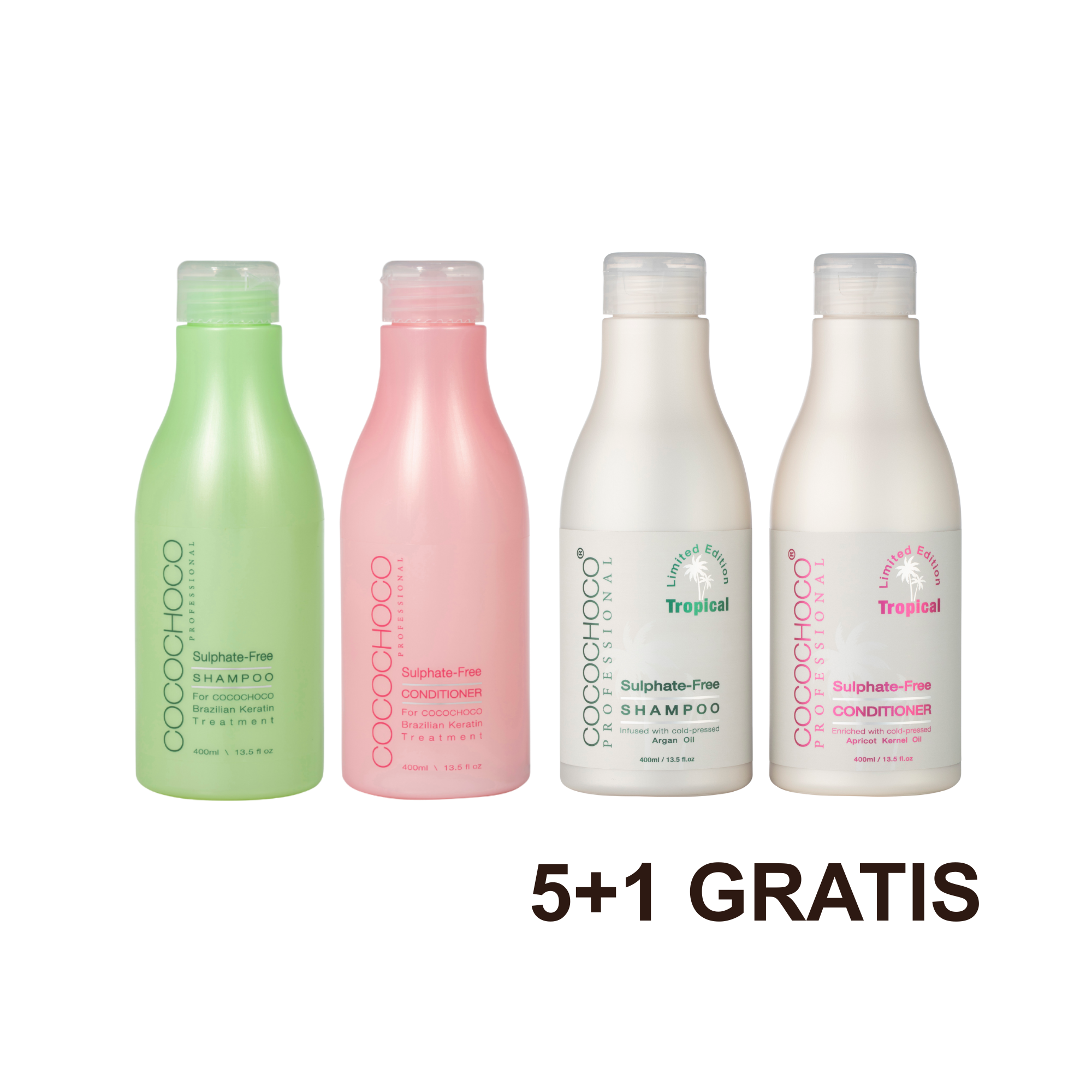 4+1 GRATIS Cocochoco šampon brez sulfatov 400 ml + Cocochoco Professional balzam brez sulfatov 400 ml