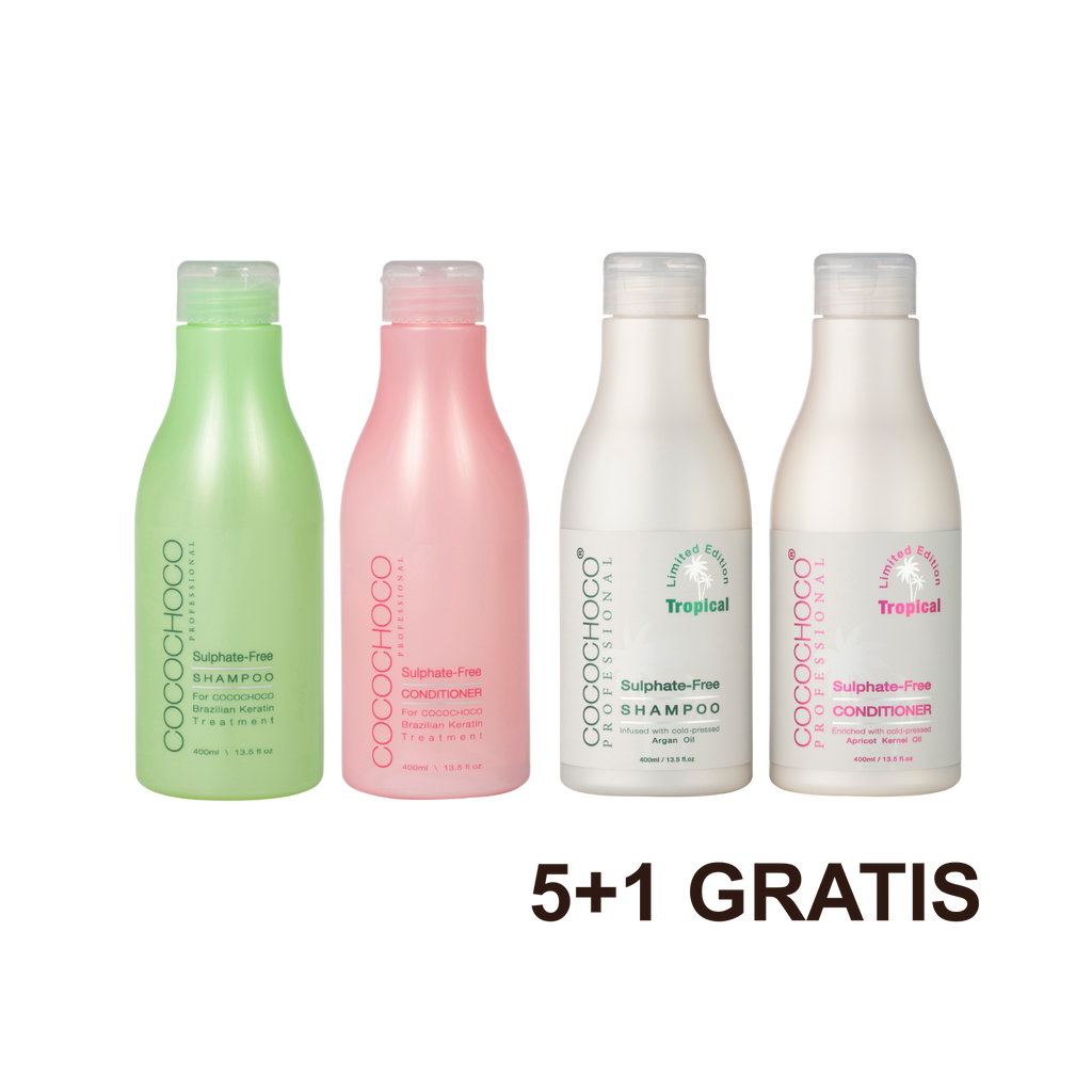 4+1 GRATIS Cocochoco šampon brez sulfatov 400 ml + Cocochoco Professional balzam brez sulfatov 400 ml