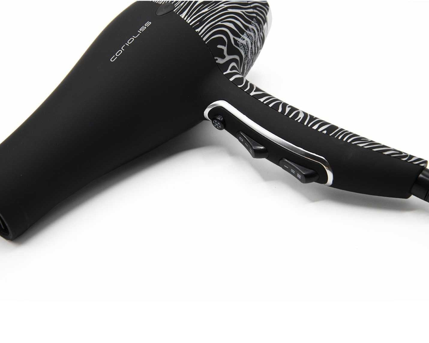Corioliss Flow DC Silver Zebra Soft Touch sušilo za kosu