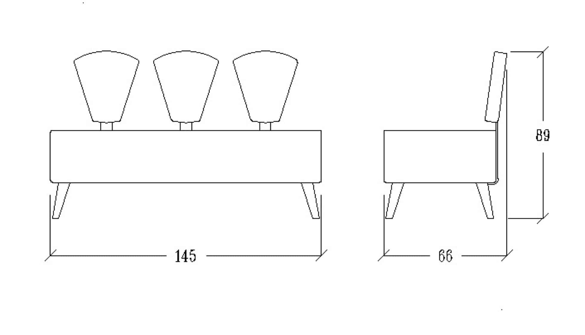 Fotelja za čekaonicu Star 3