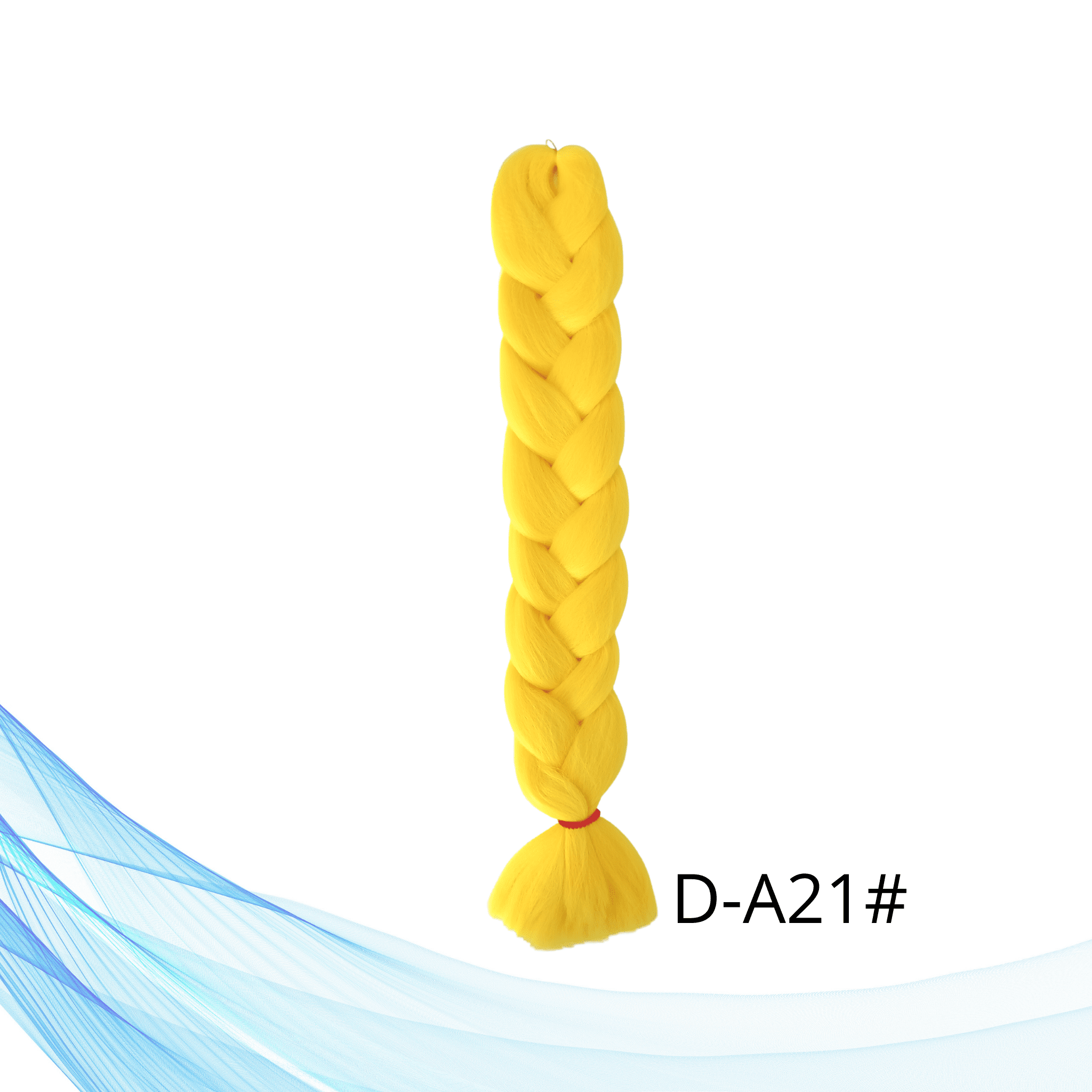 Jednobojna Kanekalon umjetna kosa za pletenice i ekstenzije u žutoj boji