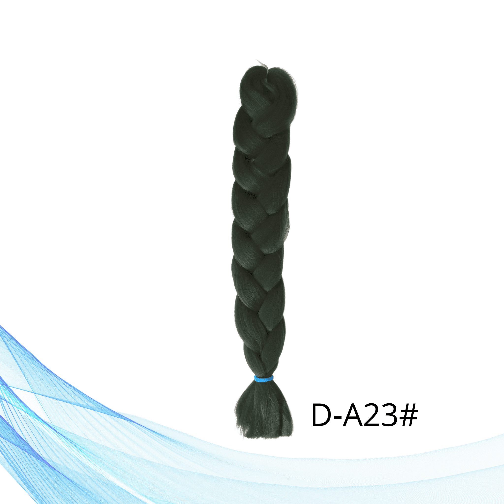 Jednobojna Kanekalon umjetna kosa za pletenice i ekstenzije u tmno zelenoj boji