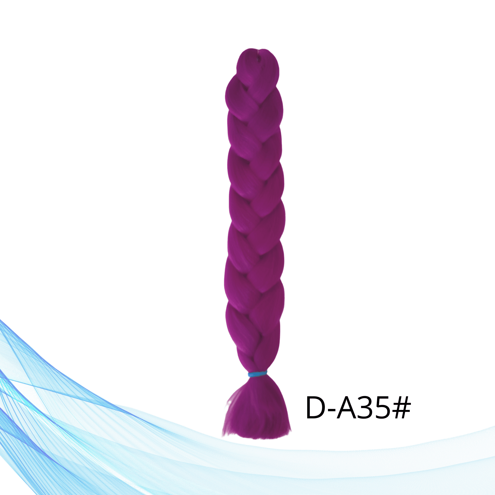 Jednobojna Kanekalon umjetna kosa za pletenice i ekstenzije u ljubičastoj boji