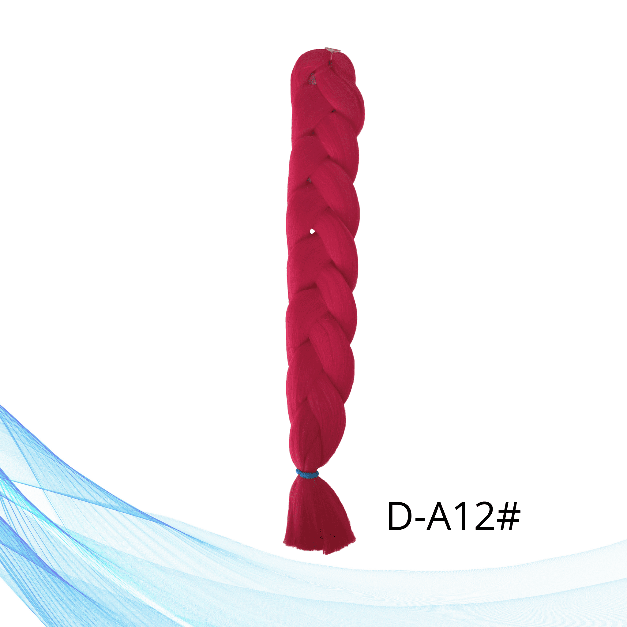 Jednobojna Kanekalon umjetna kosa za pletenice i ekstenzije u crvenoj boji