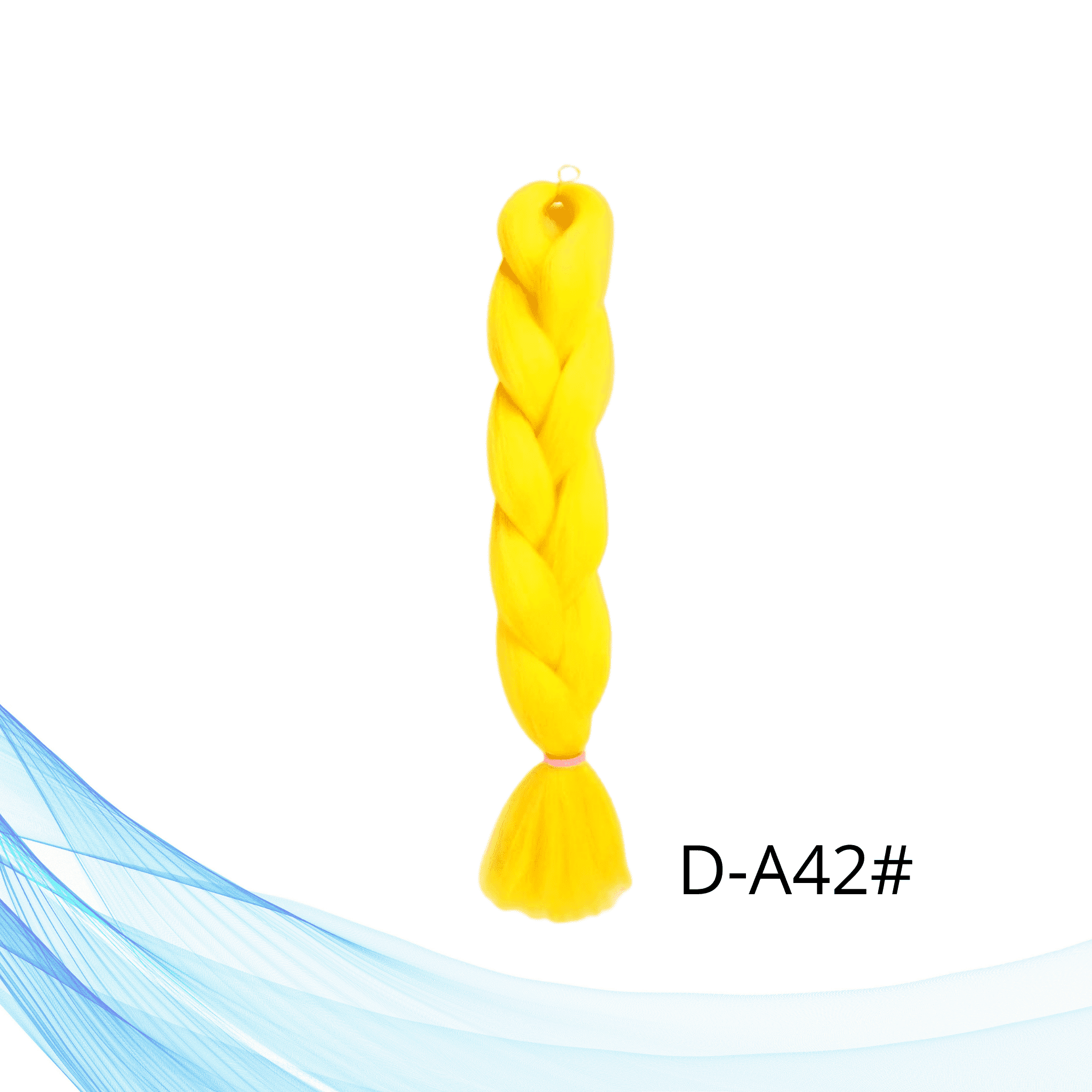 Jednobojna kanekalon kosa za pletenice u žutoj boji