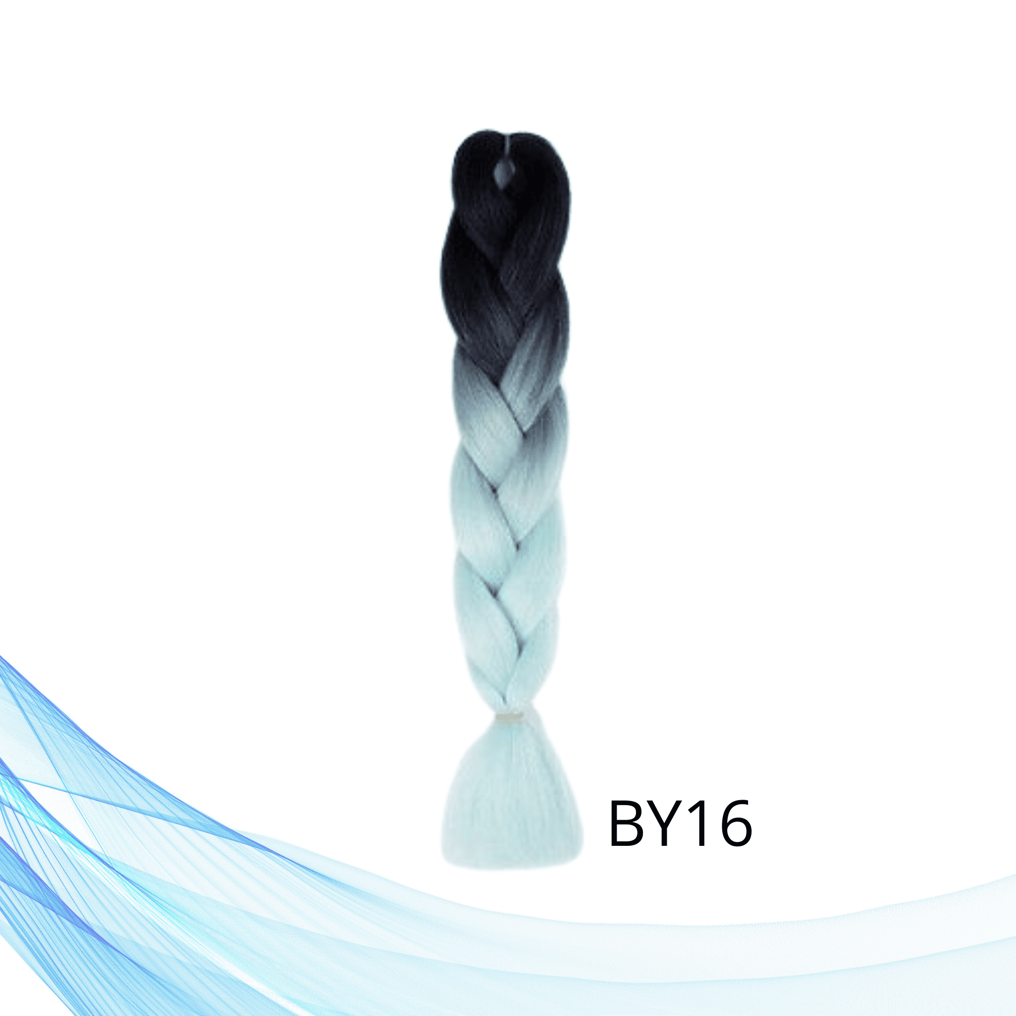 Višebojne kanekalon pletenice u crno plavoj boji