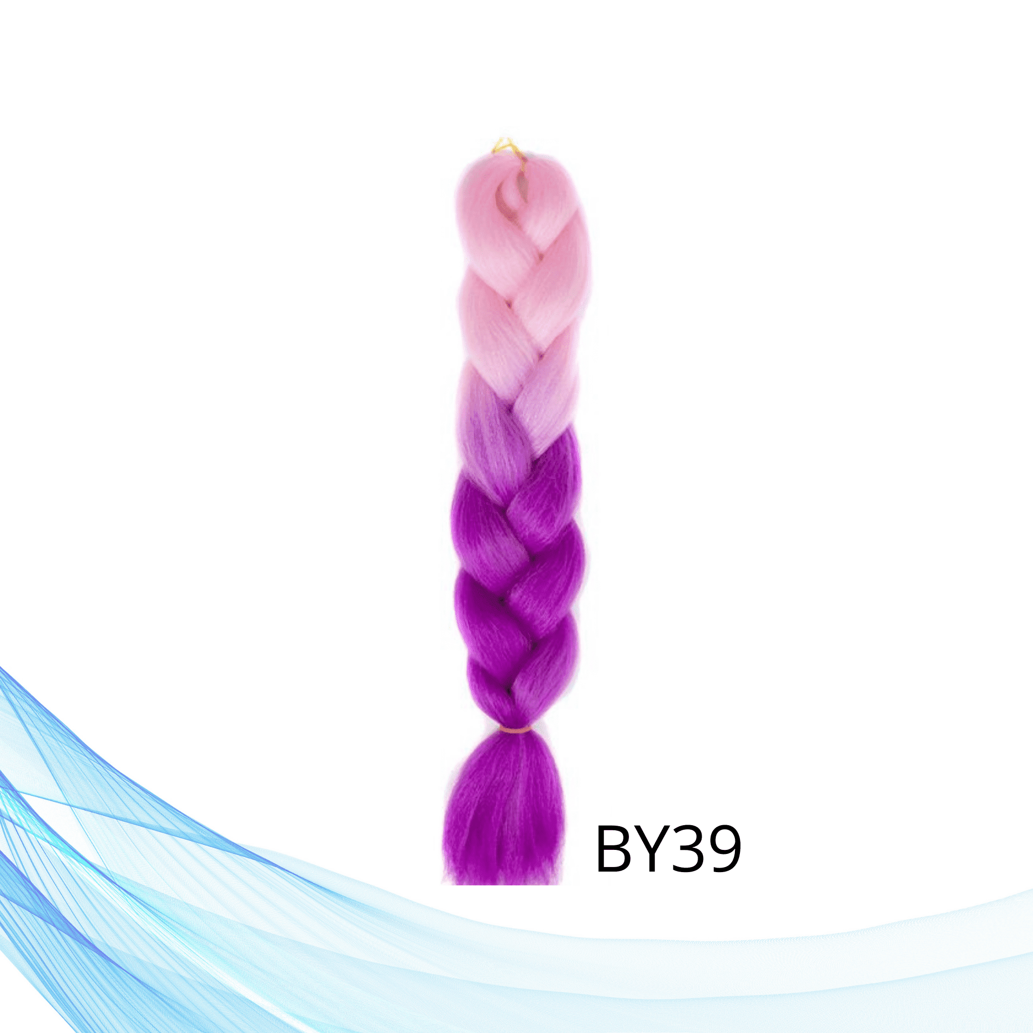 Višebojne kanekalon pletenice u rozoj i  ljubičastoj boji