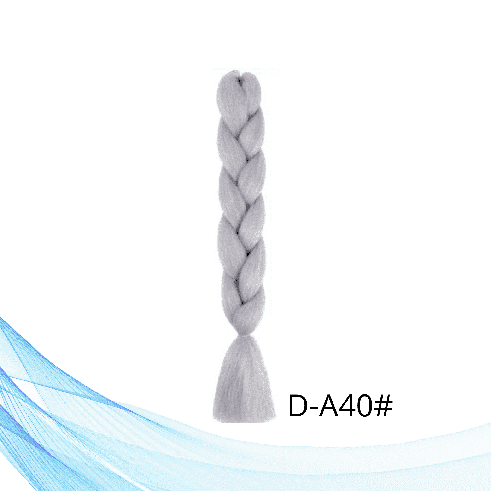 Jednobojna kanekalon kosa za pletenice u sivoj boji