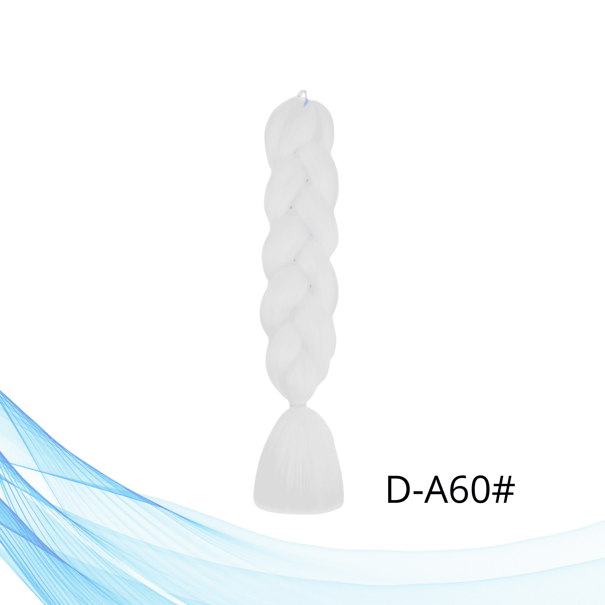 Jednobojna kanekalon kosa za pletenice u bijeloj boji